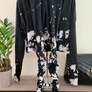 Black and White Fashion Nova Sweater and Leggings Set